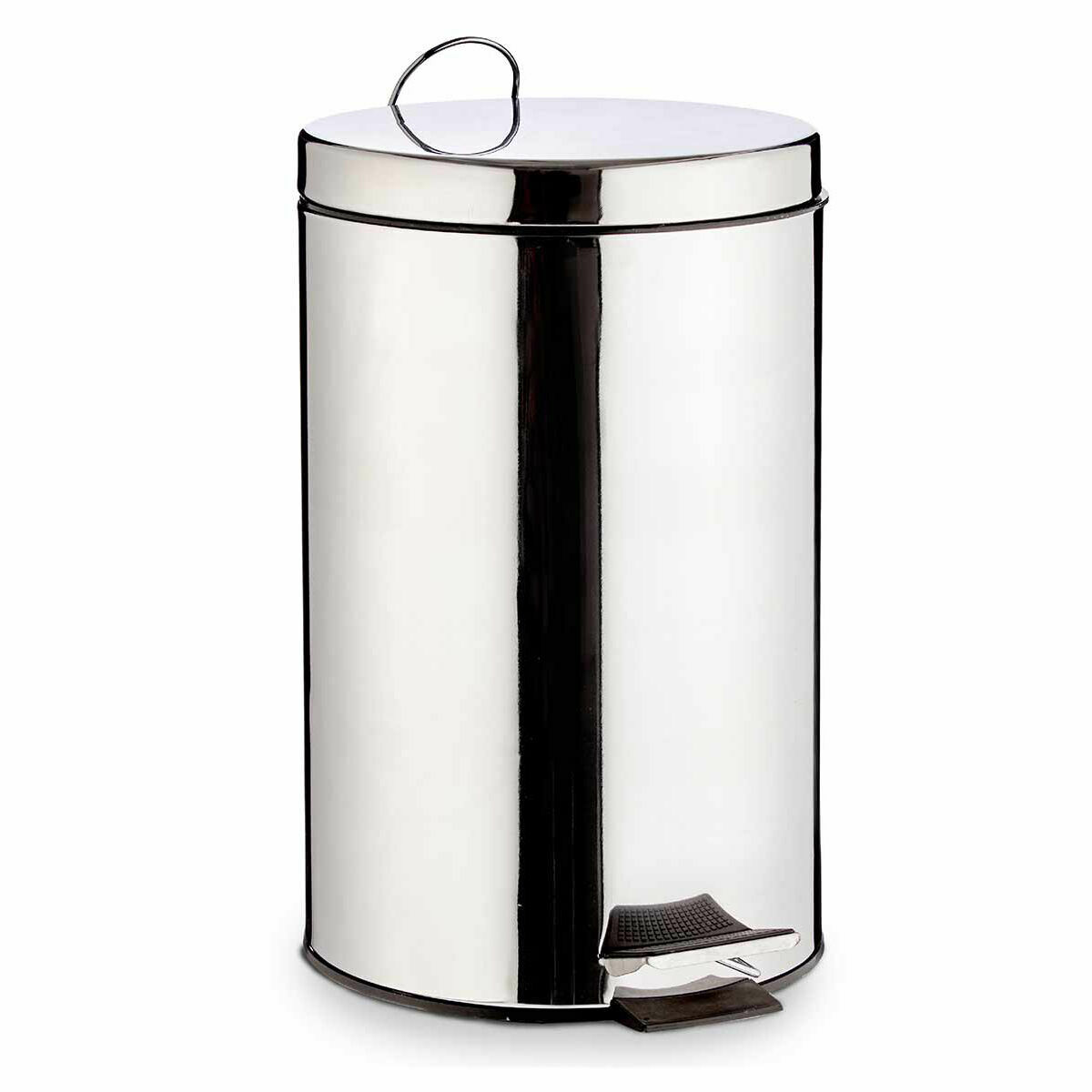 Pedal bin Berilo Silver Stainless steel Plastic 12 L (4 Units)